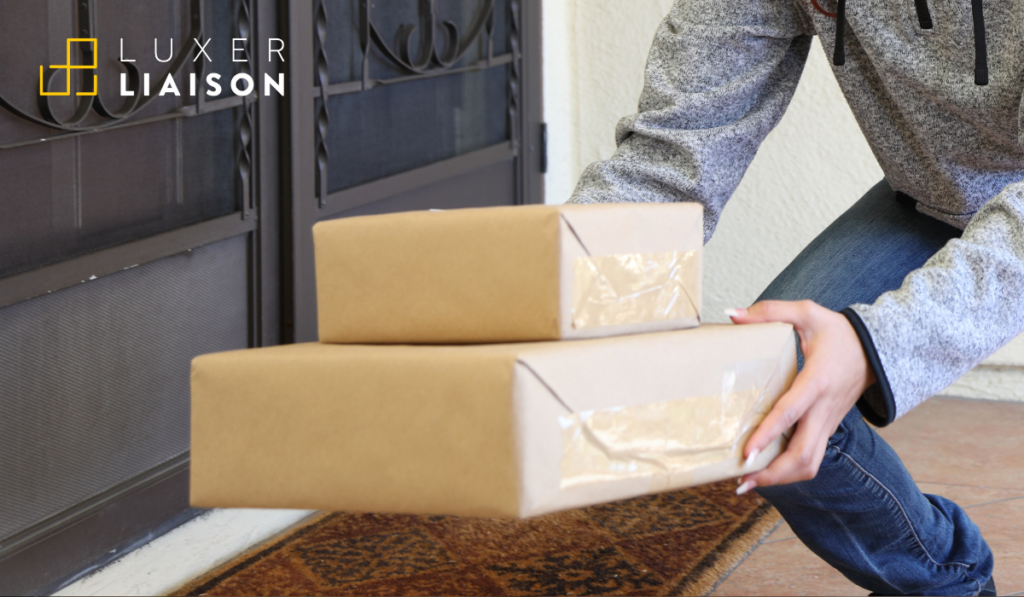 Person stealing package from front door