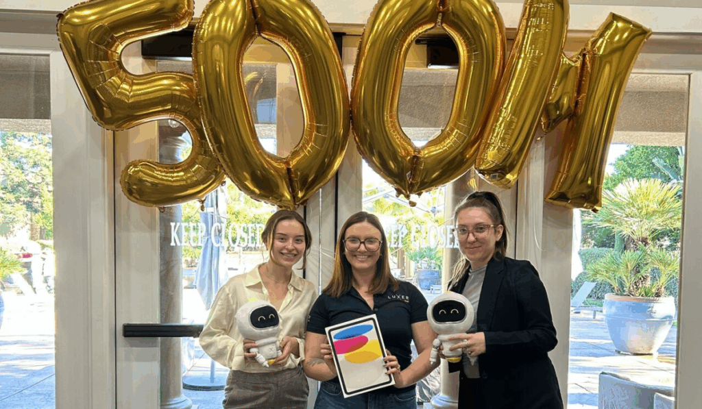 Luxer One celebrating the 500 Millionth Delivery at Stone Lake in Elk Grove, CA