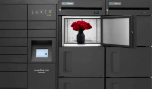 Flowers in smart fridge locker from Luxer One