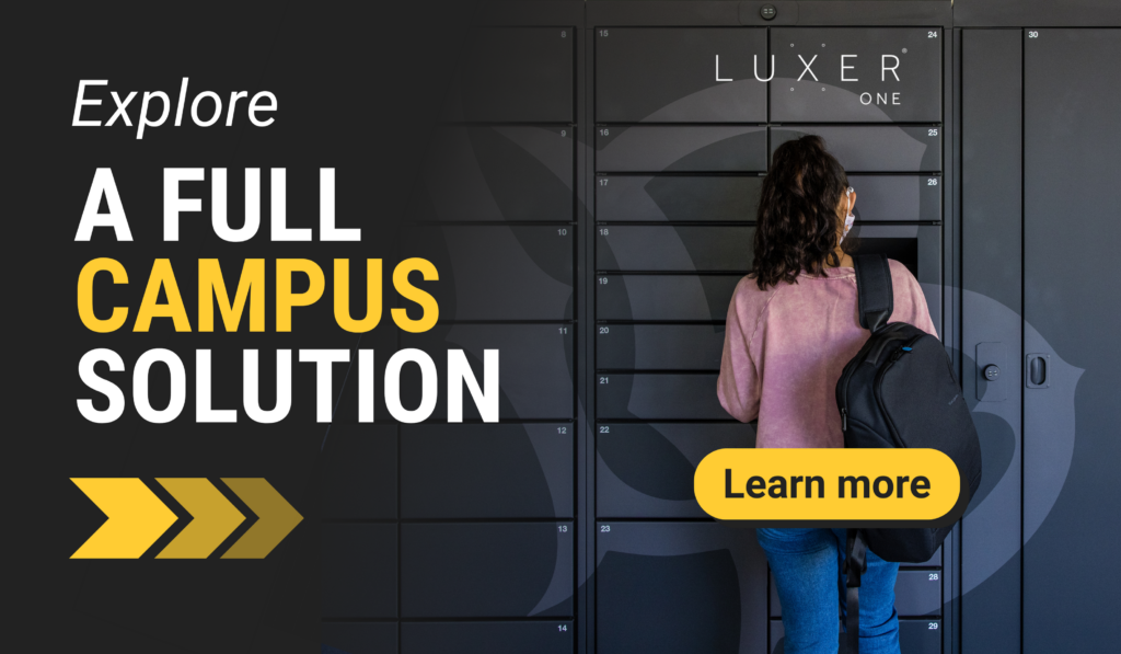 full campus solution smart lockers for university Luxer One