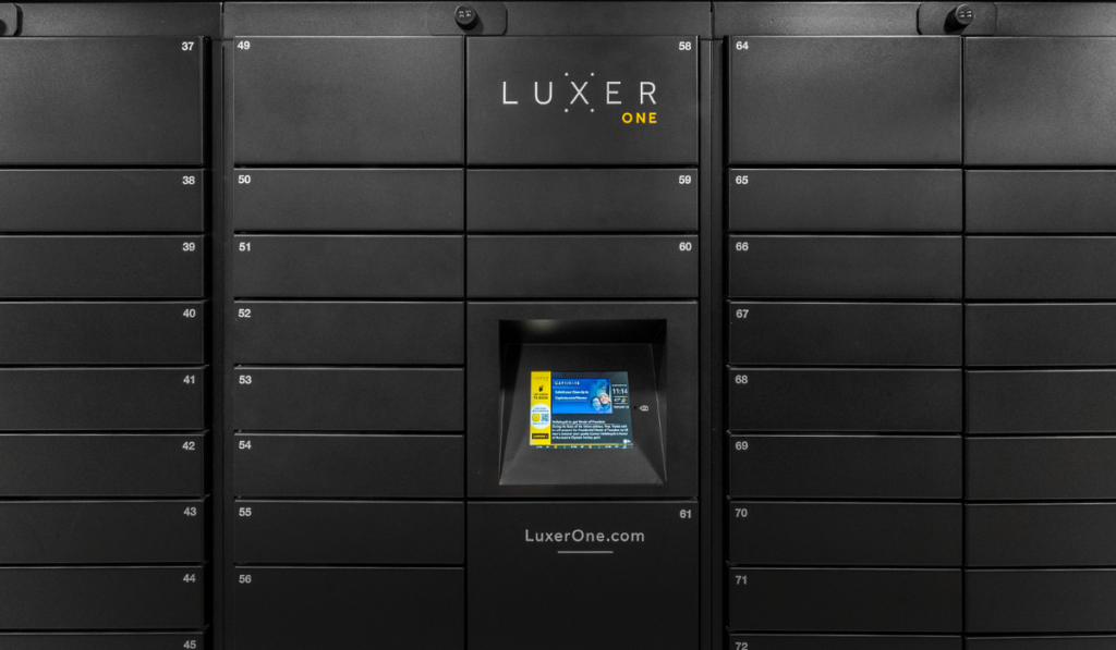 Black, Luxer One smart package lockers