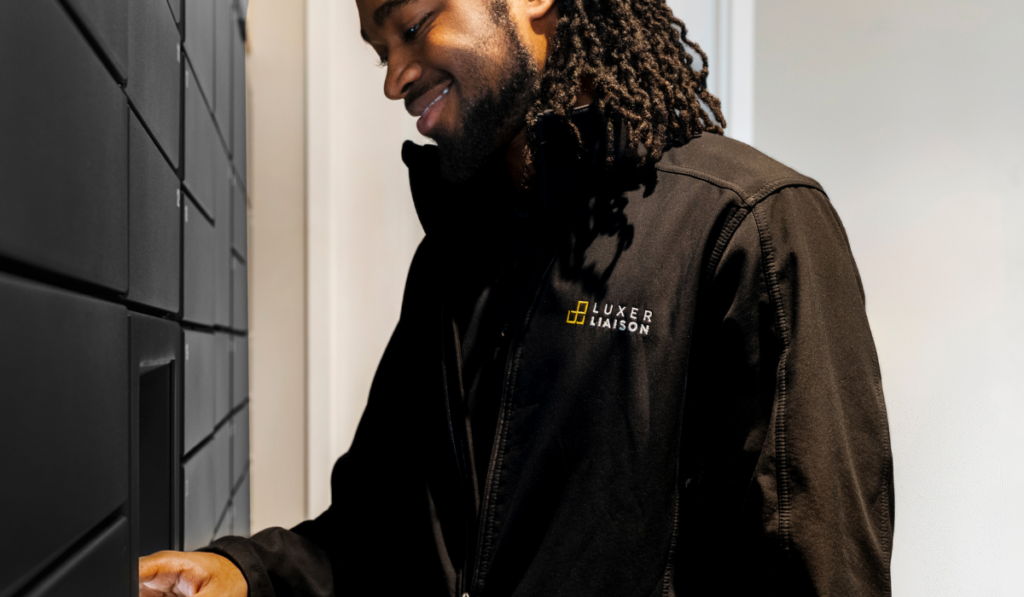 Luxer Liaison auditing smart lockers in apartment
